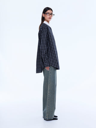 Louise Check shirt - Black