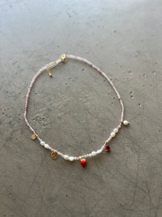 Strawberry Bead Necklace