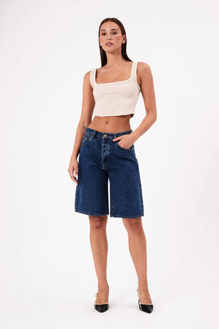 95 Mid Jort Denim Shorts - Bella - Denim Shorts - Abrand - The Soho Movement