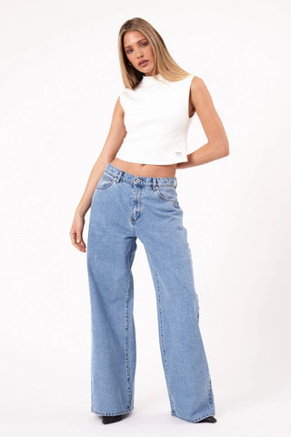 95 Super Baggy Gigi - Mid Blue - Jeans - Abrand - The Soho Movement