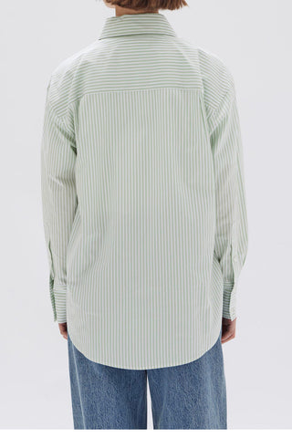 Signature Poplin Shirt - Rosemary/White