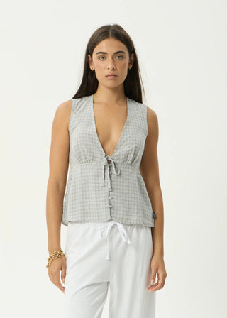 Dahlia Sleeveless Top - Silver Birch