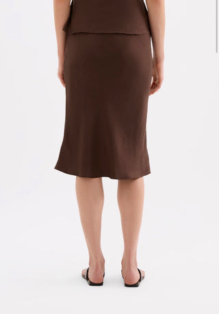 Tilly Tencel Skirt - Chocolate