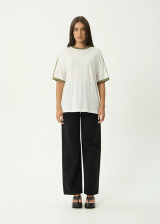 Smokeshow Oversized Raglan Tee - White