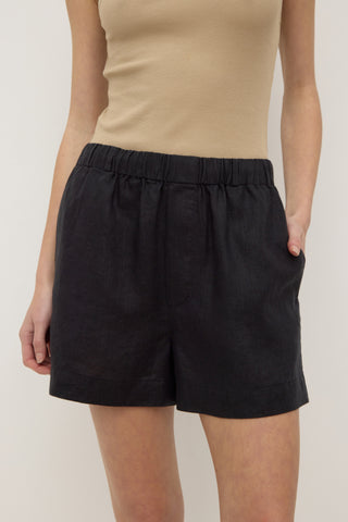 Everyday Linen Short - Black