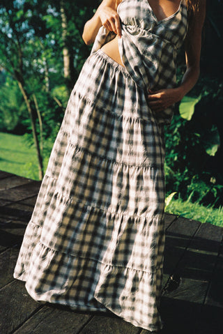 Sonder Check Tier Skirt
