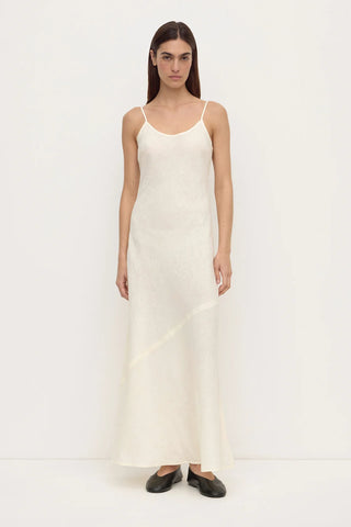 Colette Linen Slip Dress - Vanilla