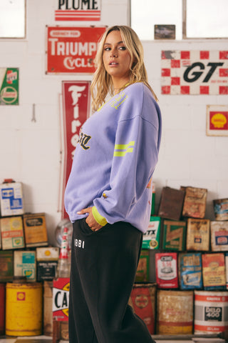 The Born Originals Jumper - Chartreuse & Lilac