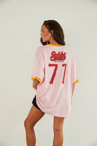 The Very Oversized Overthinker Tee - Pink