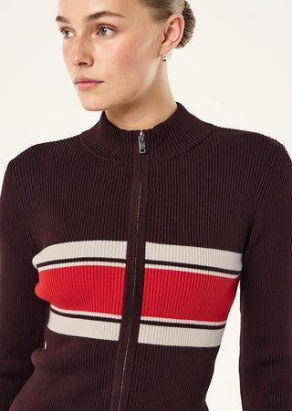 Solar Knit Jacket - Dark Plum