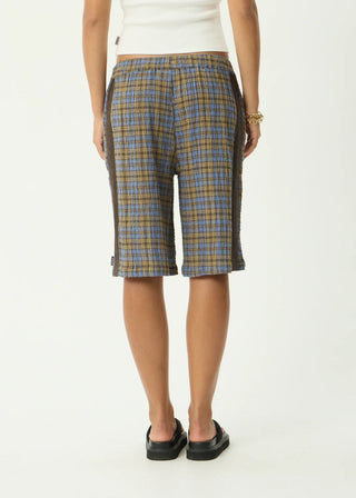 Alexa Longline Short - Cedar/Blue Check