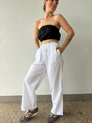 Poppy Poplin Pant - White