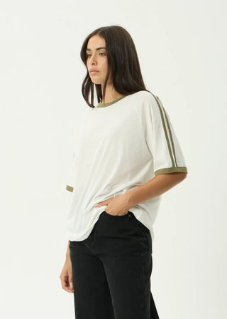 Smokeshow Oversized Raglan Tee - White