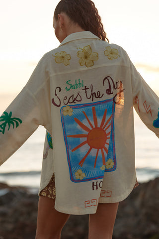 Seas The Day Don Julio Shirt - Cream