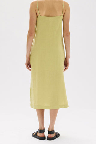 Vallory Linen Slip Dress - Pear