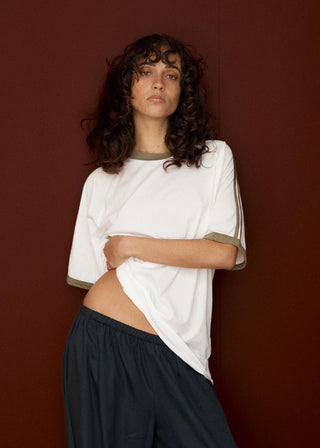 Smokeshow Oversized Raglan Tee - White