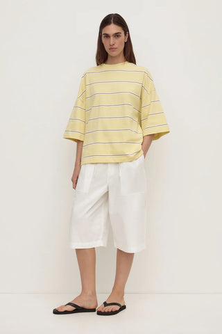 Nora Oversized Cotton Tee - Rind Stripe