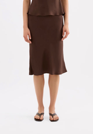 Tilly Tencel Skirt - Chocolate