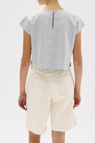 Tori Linen Top - Blue Haze