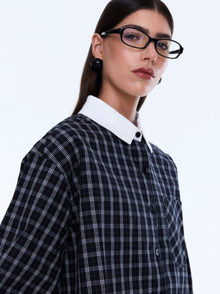 Louise Check shirt - Black