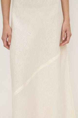 Colette Linen Slip Dress - Vanilla