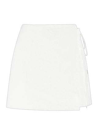 Sibyl Linen Skirt - White