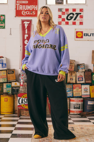The Born Originals Jumper - Chartreuse & Lilac