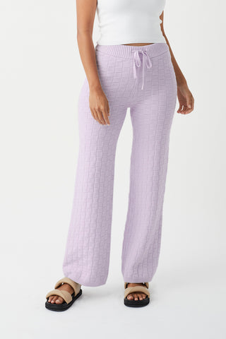 Sierra Organic Knit Pant - Lilac