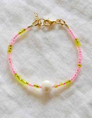 Pink skies Pearl Bracelet