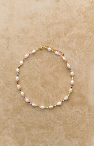 Barbados Colored Stones Freshwater Pearl Necklace