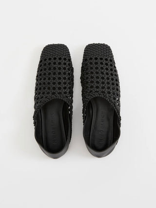 Etta Crochet Flat - Black