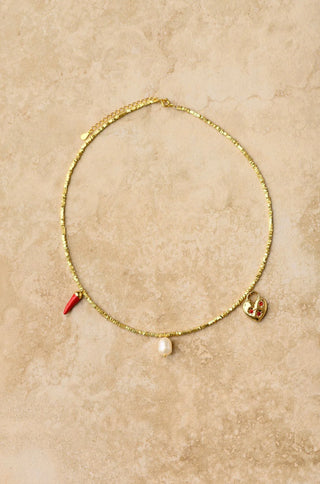 Chilli Charm Necklace - Gold