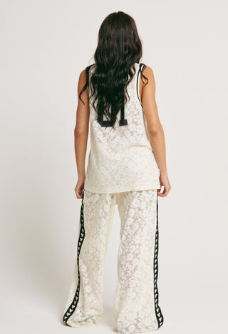 The Lace Basketball Singlet - Cream