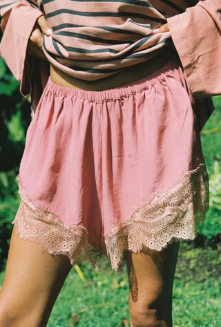 Unwind Lace Trim Shorts