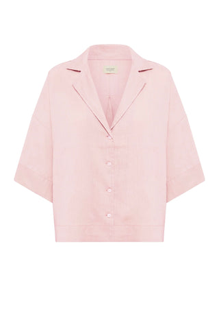 Lounge Linen Shirt - Blush