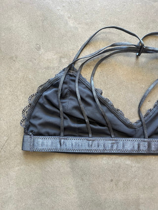 Lace Halter Bralette - Steel