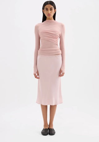 Aster Long Sleeve Mesh Top - Blush