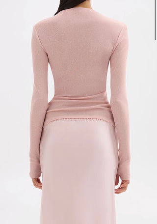 Aster Long Sleeve Mesh Top - Blush