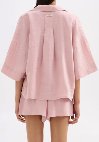 Lounge Linen Shirt - Blush