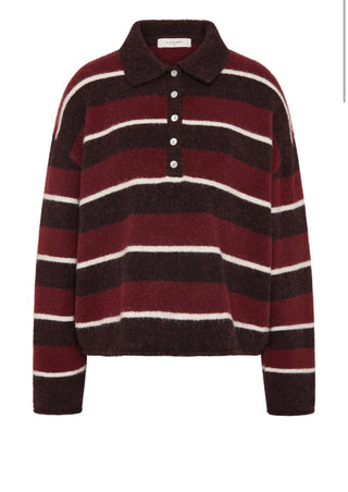 Maia Rugby Knit - Mulberry Stripe