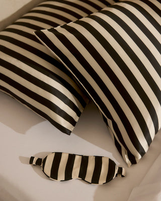 Silk Eye mask - Vanilla Bean Stripes
