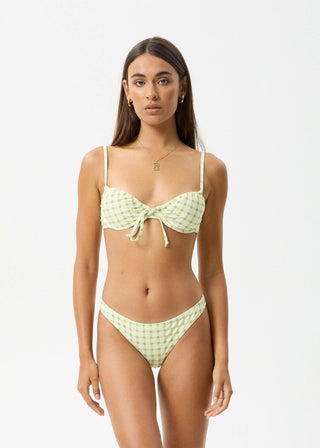 Darcy Check Bikini Bottom - Lemongrass Check