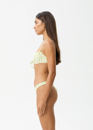 Darcy Check Bikini Top - Lemongrass Check