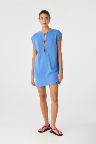Pala Reversable Mini Dress - Pacific Blue