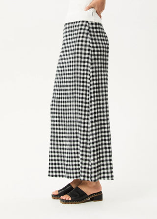 Rowan Seersucker Skirt - Black/White
