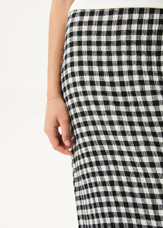 Rowan Seersucker Skirt - Black/White