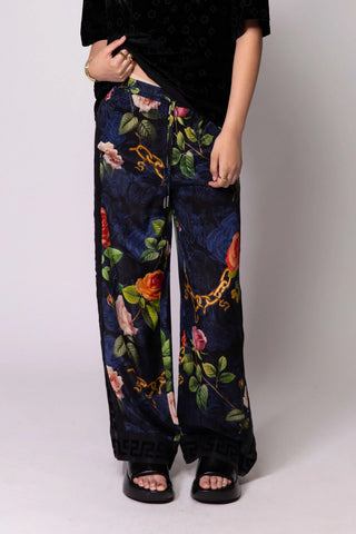 Chains and Roses Silk Vacay Pant