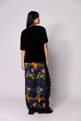 Chains and Roses Silk Vacay Pant