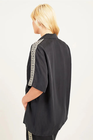 Geo Resort Lyocell Shirt - Black/Cream