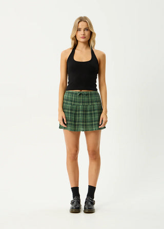 Lonnie Seersucker Mini Skirt - Hunter Green